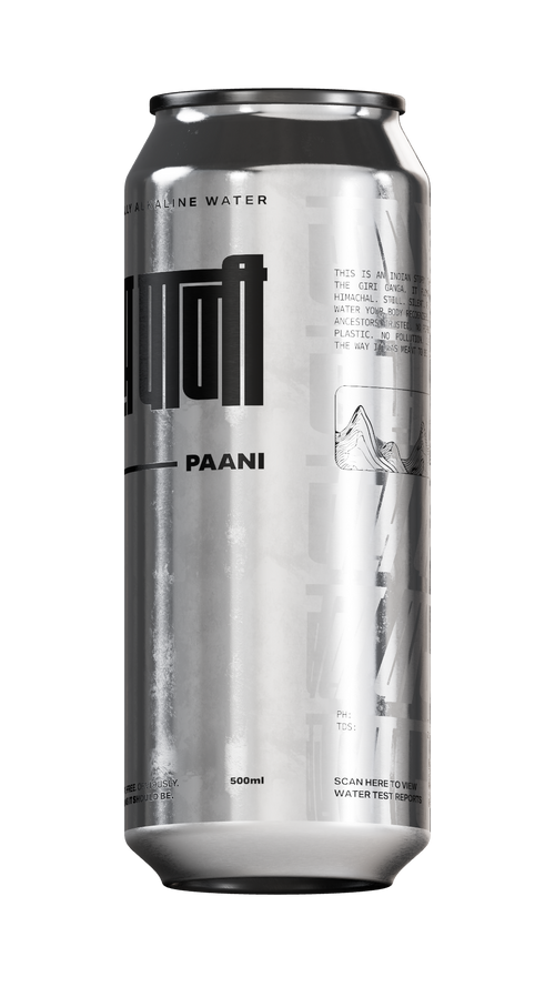 Bas Paani Naturally Alkaline Canned Mineral Water 500ML - 24 Pack