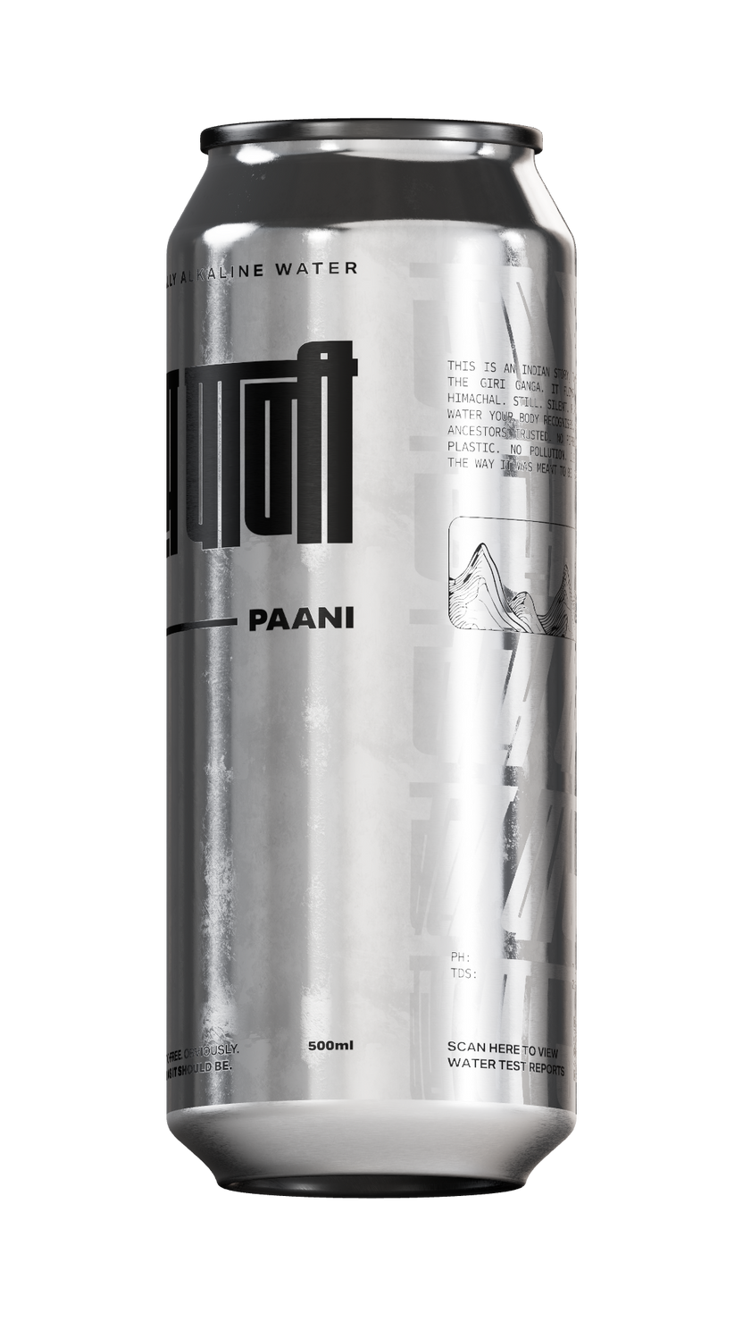 Bas Paani Naturally Alkaline Canned Mineral Water 500ML - 4 Pack