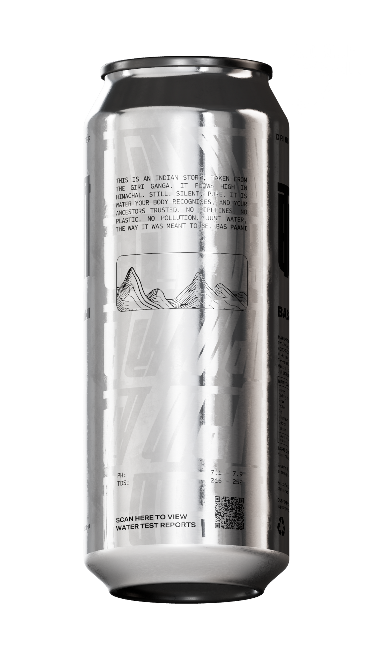 Bas Paani can packaging