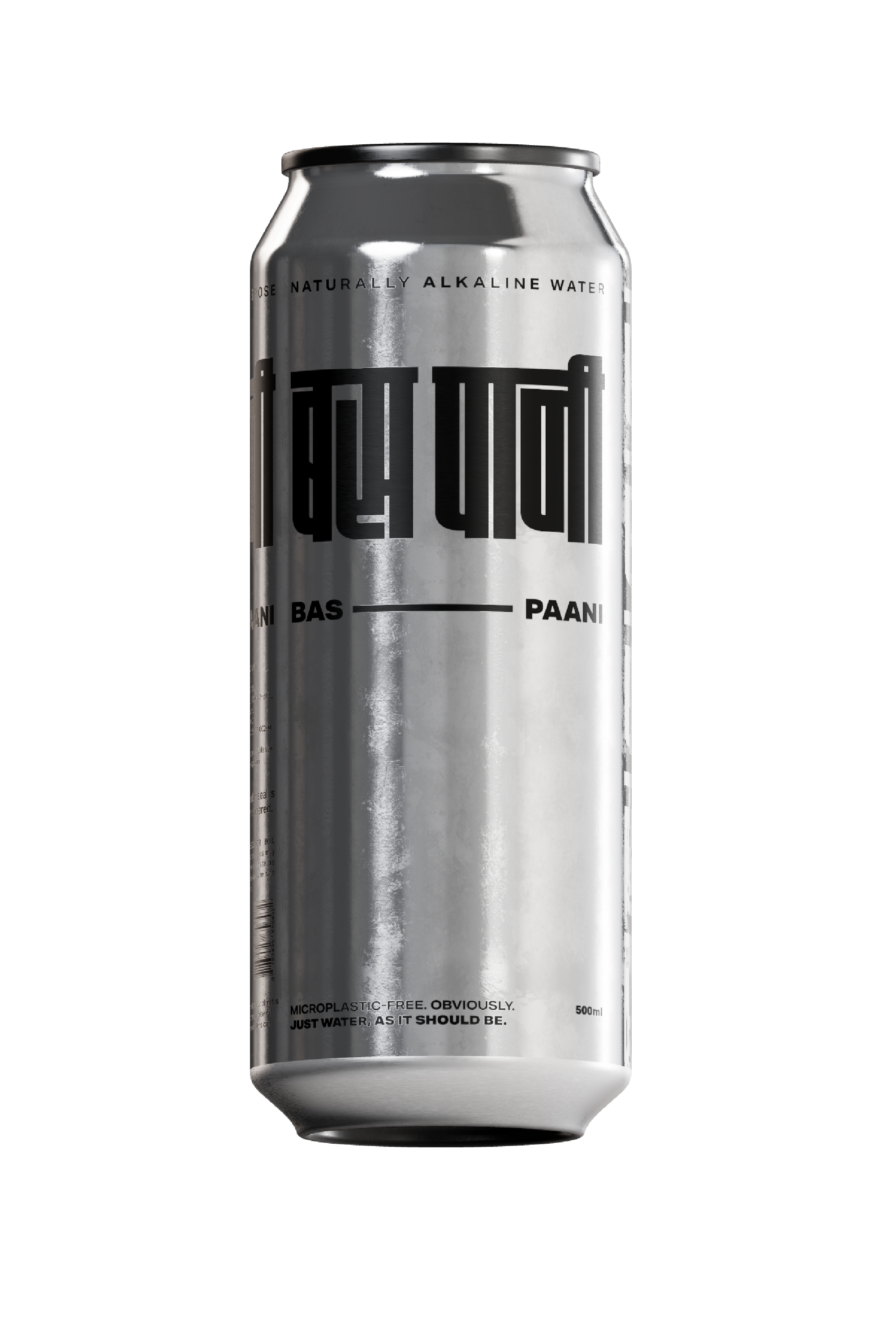 Bas Paani Naturally Alkaline Canned Mineral Water 500ML - 24 Pack